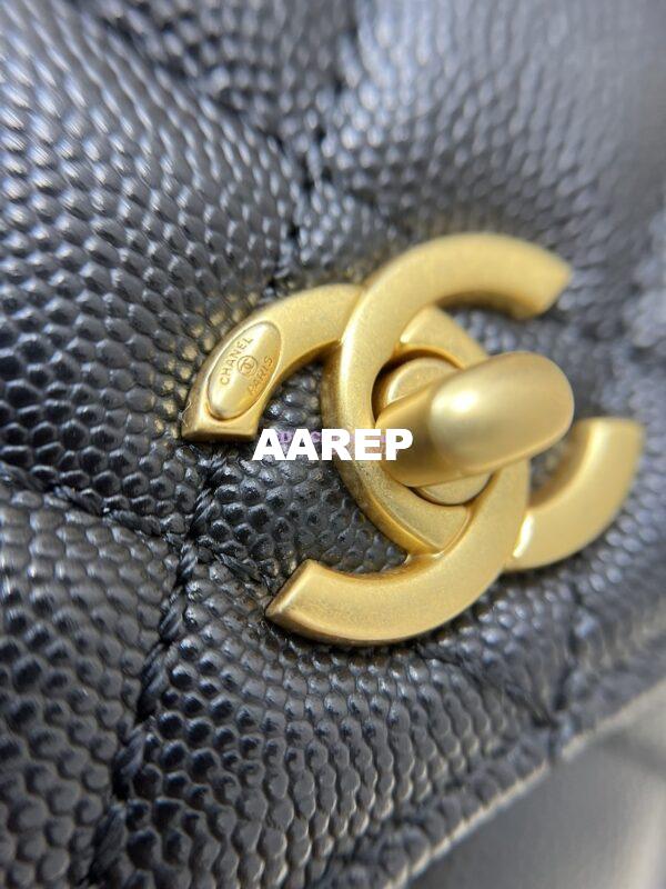 Replica Chanel Coco Bag Braided Handle in Caviar with Edge Stitching 92990 Black 7