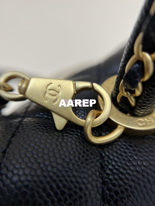 Replica Chanel Coco Bag Braided Handle in Caviar with Edge Stitching 92990 Black 8