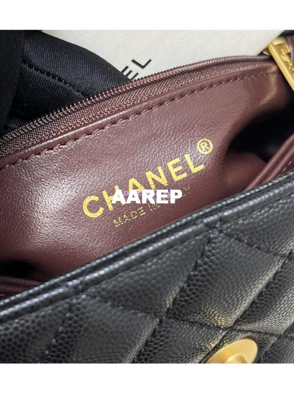 Replica Chanel Coco Bag Braided Handle in Caviar with Edge Stitching 92990 Black 10