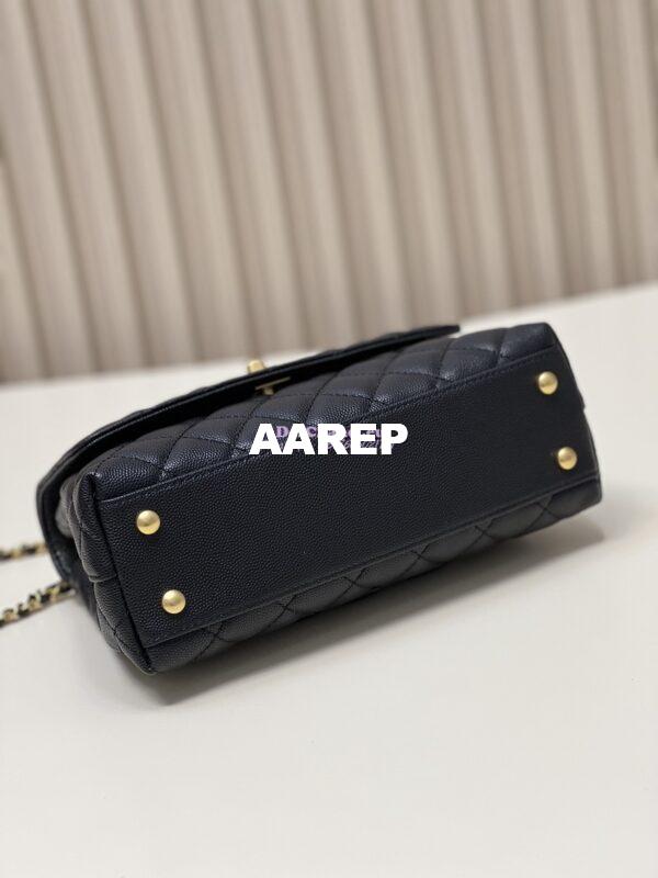 Replica Chanel Coco Bag Braided Handle in Caviar with Edge Stitching 92990 Black 11