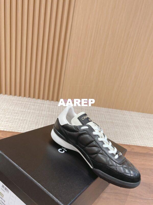 Replica Chanel Calfskin & Suede Calfskin Trainers G45335 Black 5