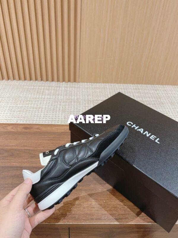 Replica Chanel Calfskin & Suede Calfskin Trainers G45335 Black 8