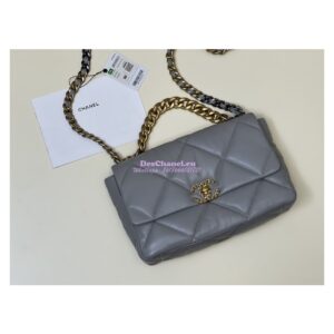 Replica Chanel 19 Large Flap Bag AS1161 Lambskin Grey