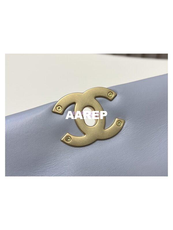 Replica Chanel 19 Small Flap Bag AS1160 Lambskin Grey 11