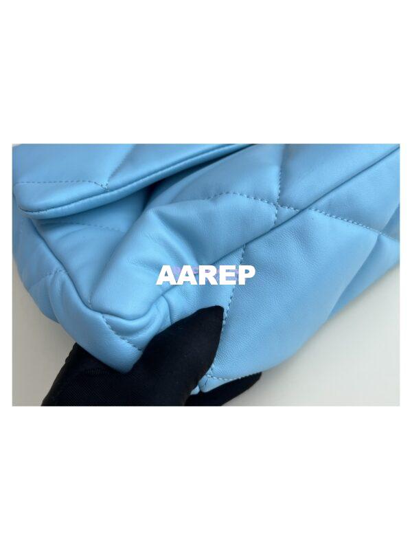 Replica Chanel 19 Large Flap Bag AS1161 Lambskin Neon Blue 12