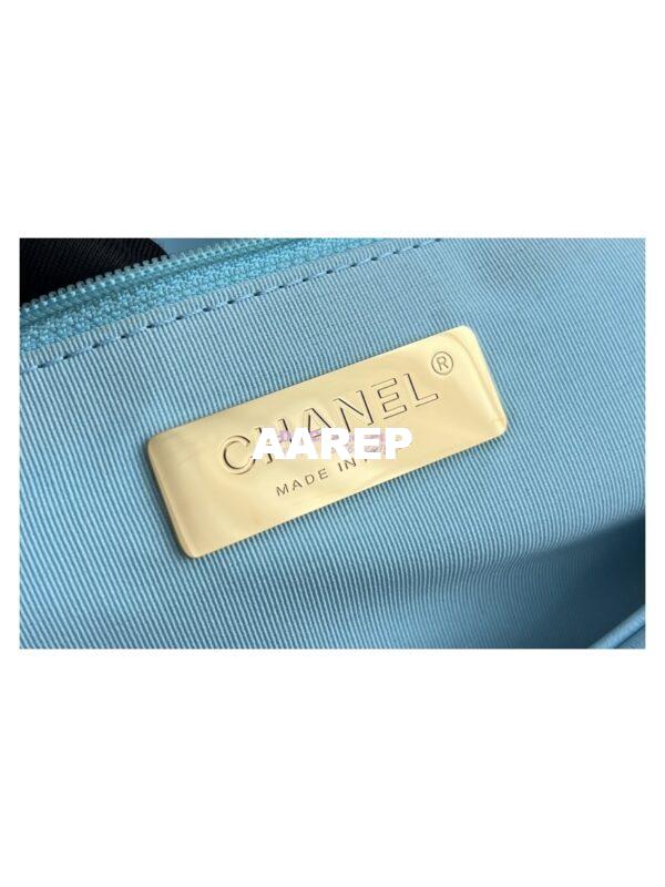 Replica Chanel 19 Large Flap Bag AS1161 Lambskin Neon Blue 14