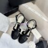 Replica Chanel 23CC Logo Calfskin Lace-Ups G45124 Black 2