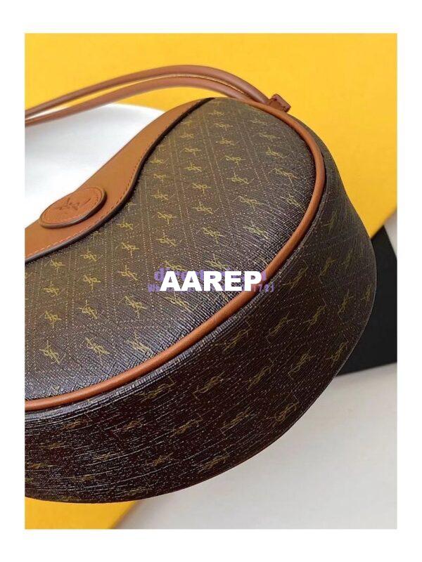 Replica YSL Saint Laurent Le Monogramme Cœur Bag In Canvas And Smooth Leather 6752602 Brown 4