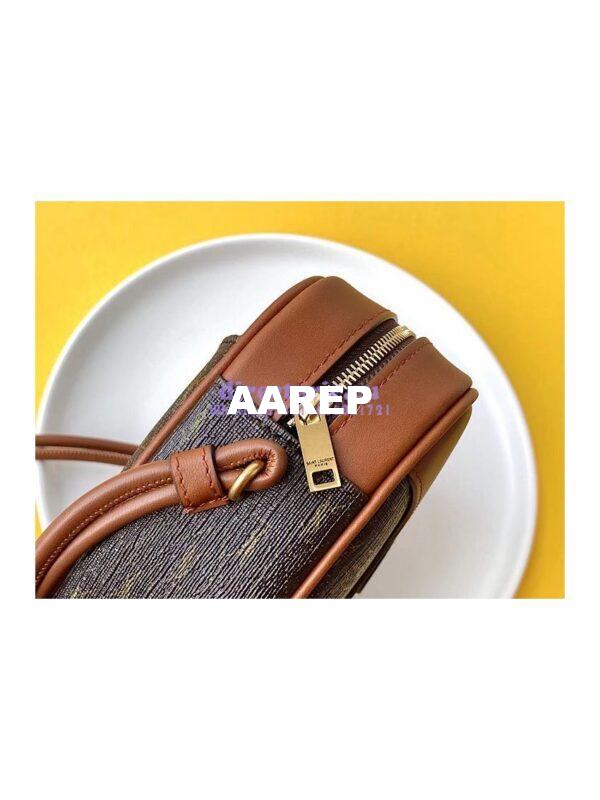 Replica YSL Saint Laurent Le Monogramme Cœur Bag In Canvas And Smooth Leather 6752602 Brown 5