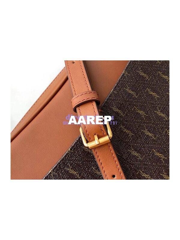 Replica YSL Saint Laurent Le Monogramme Cœur Bag In Canvas And Smooth Leather 6752602 Brown 7