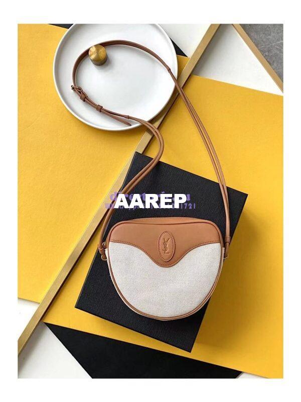Replica YSL Saint Laurent Le Monogramme Cœur Bag In Canvas And Smooth Leather 6752602 Beige 3