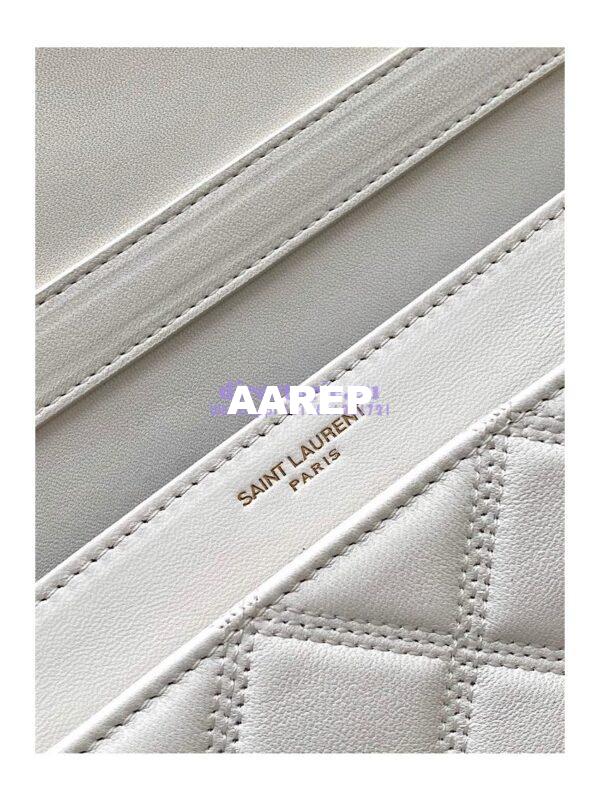 Replica YSL Saint Laurent Becky Mini Chain Bag In Carré-Quilted Lambskin 6292461 Blanc 9