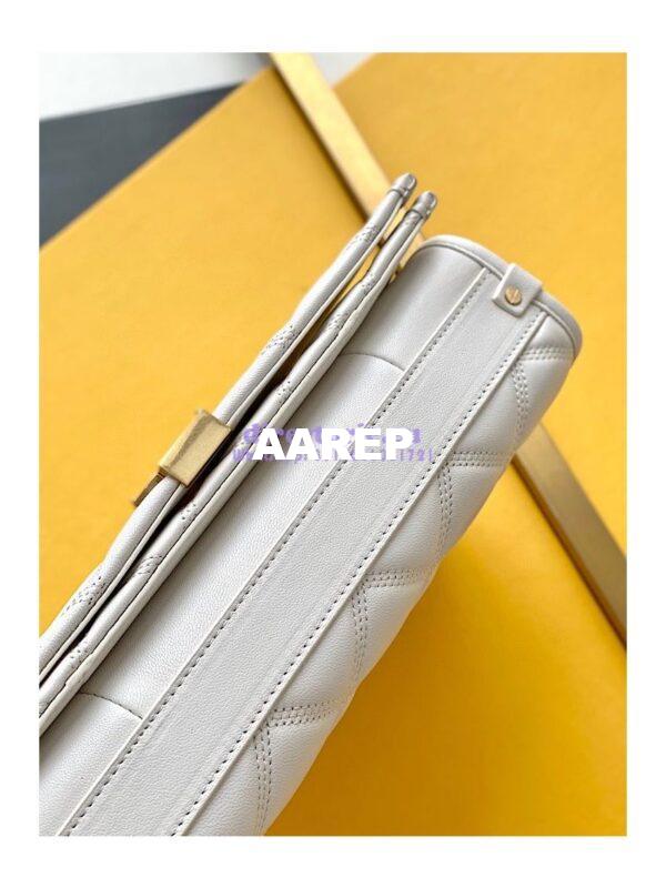 Replica YSL Saint Laurent Becky Mini Chain Bag In Carré-Quilted Lambskin 6292461 Blanc 13