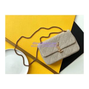 Replica YSL Saint Laurent Jamie Medium "Carré Rive Gauche" Linen Taupe 634820 2
