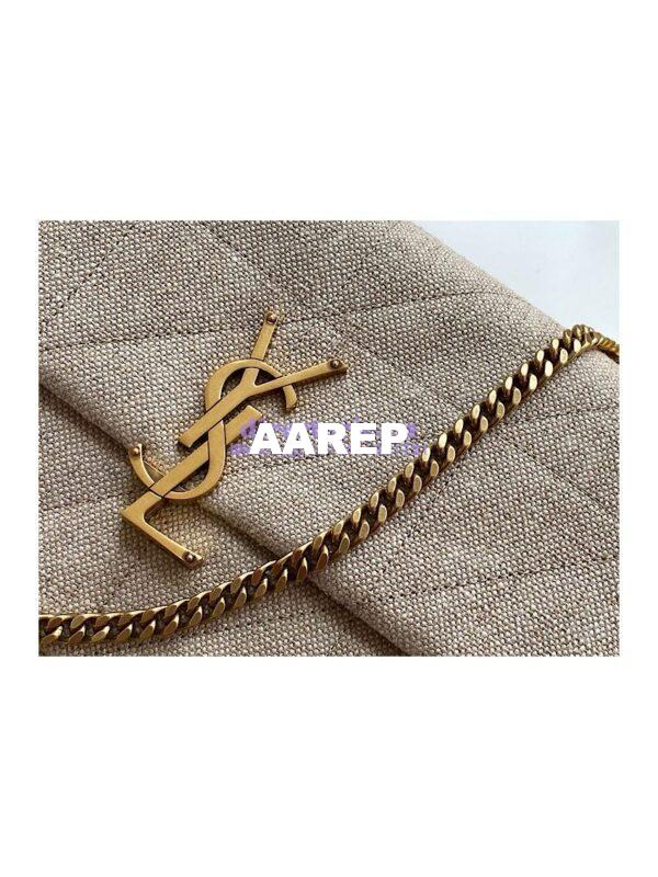 Replica YSL Saint Laurent Jamie Medium "Carré Rive Gauche" Linen Taupe 634820 6