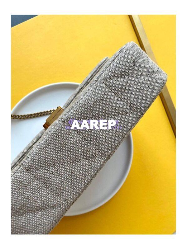 Replica YSL Saint Laurent Jamie Medium "Carré Rive Gauche" Linen Taupe 634820 12