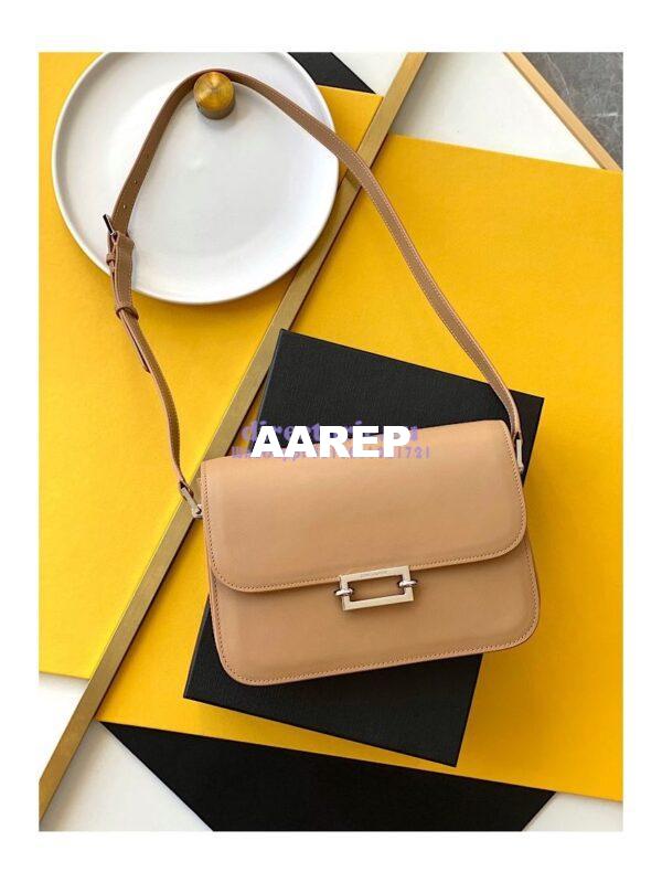 Replica YSL Saint Laurent Le Pavé Satchel In Smooth Leather 6571862 Beige 3