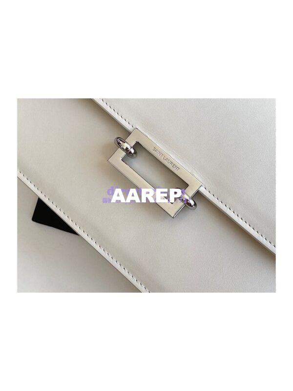 Replica YSL Saint Laurent Le Pavé Satchel In Smooth Leather 6571862 Blanc 3