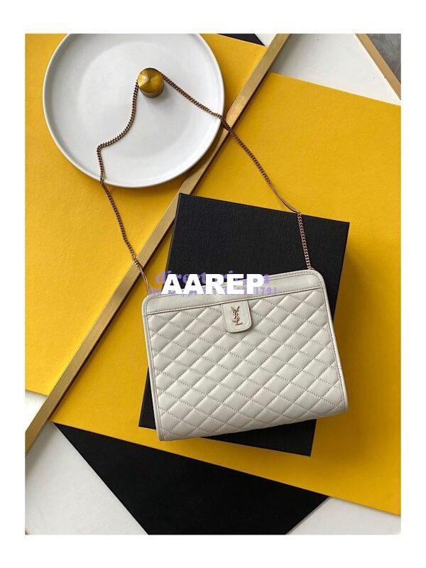 Replica YSL Saint Laurent Victoire Baby Clutch in Leather 65736118 Blanc 3