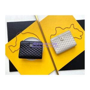 Replica YSL Saint Laurent Victoire Baby Clutch in Leather 65736118 Black