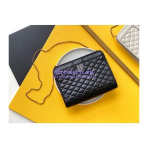 Replica YSL Saint Laurent Victoire Baby Clutch in Leather 65736118 Black 2
