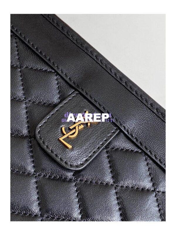 Replica YSL Saint Laurent Victoire Baby Clutch in Leather 65736118 Black 5