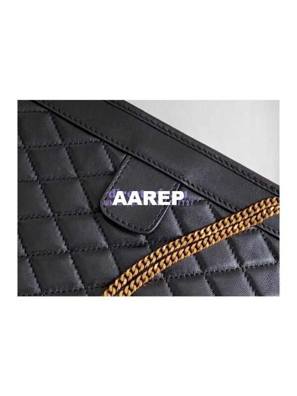 Replica YSL Saint Laurent Victoire Baby Clutch in Leather 65736118 Black 6