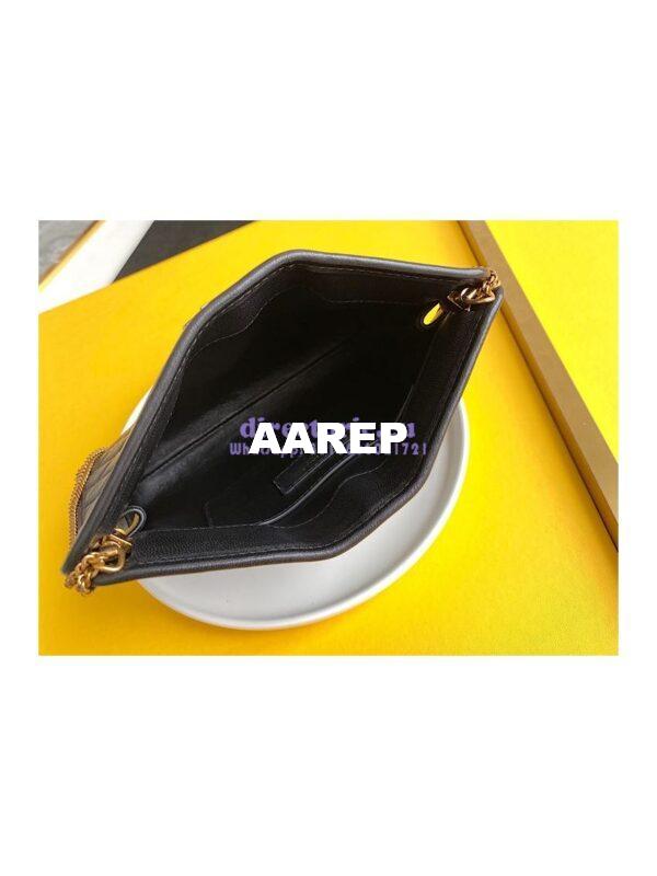 Replica YSL Saint Laurent Victoire Baby Clutch in Leather 65736118 Black 7