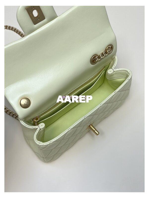 Replica Chanel Lambskin Flap Bag with Camellia Crush Chain AS4041 Light Yellow 15