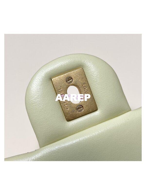 Replica Chanel Lambskin Flap Bag with Camellia Crush Chain AS4041 Light Yellow 17