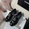 Replica Chanel CC Metal Moccasins in Calfskin G45156 White Black