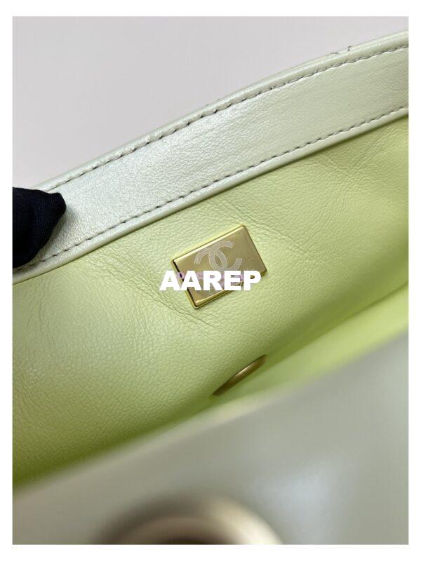 Replica Chanel Lambskin Mini Flap Bag with Camellia Crush Chain AS4040 Light Yellow 16