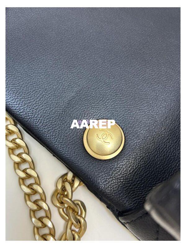 Replica Chanel Lambskin Flap Bag with Camellia Crush Chain AS4041 Black 12