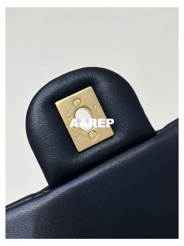 Replica Chanel Lambskin Flap Bag with Camellia Crush Chain AS4041 Black 14