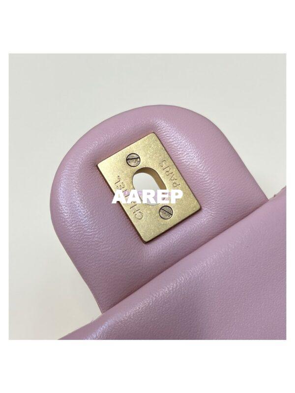 Replica Chanel Lambskin Flap Bag with Camellia Crush Chain AS4041 Light Pink 15