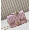 Replica Chanel Mini 22 Handbag Shiny Calfskin & Gold Metal AS3980 Yellow 2