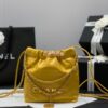 Replica Chanel Mini 22 Handbag Shiny Calfskin & Gold Metal AS3980 Cloud Blue 2