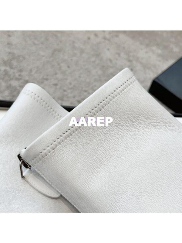 Replica Chanel Short Boots in Stretch Lambskin & Patent Calfskin G40099 White Black 10
