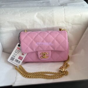 Replica Chanel 23P Heart Crush Chain Flap Bag in Pink Caviar AS3828 AS3829 AS3921 2