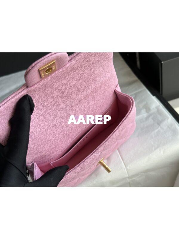 Replica Chanel 23P Heart Crush Chain Flap Bag in Pink Caviar AS3828 AS3829 AS3921 9