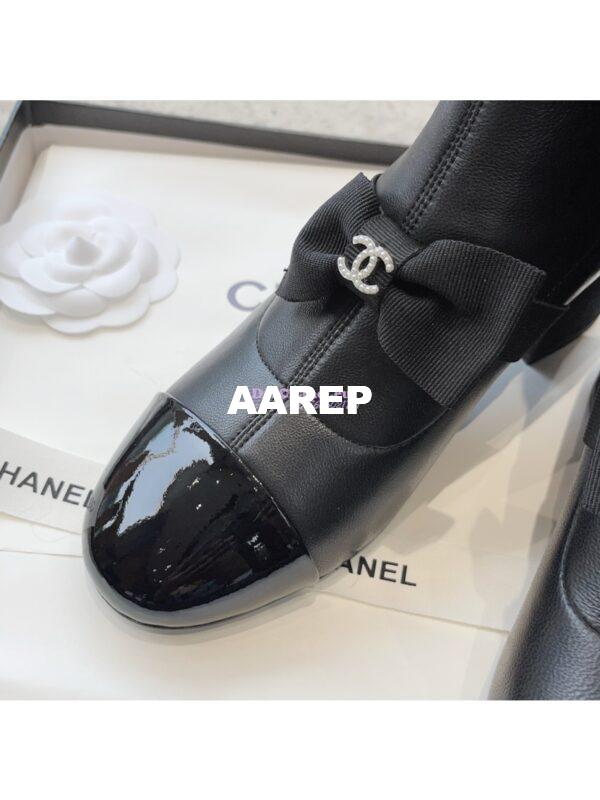 Replica Chanel Short Boots in Stretch Lambskin & Patent Calfskin G40099 Black 8