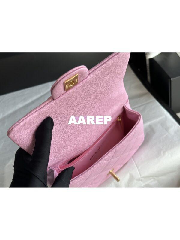 Replica Chanel 23P Heart Crush Chain Flap Bag in Pink Caviar AS3828 AS3829 AS3921 15