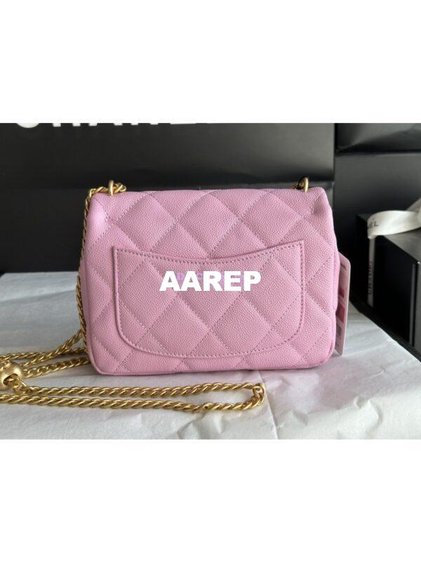 Replica Chanel 23P Heart Crush Chain Flap Bag in Pink Caviar AS3828 AS3829 AS3921 19