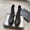 Replica Chanel Short Boots in Stretch Lambskin & Patent Calfskin G40099 Black