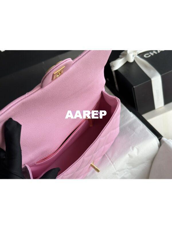 Replica Chanel 23P Heart Crush Chain Flap Bag in Pink Caviar AS3828 AS3829 AS3921 25