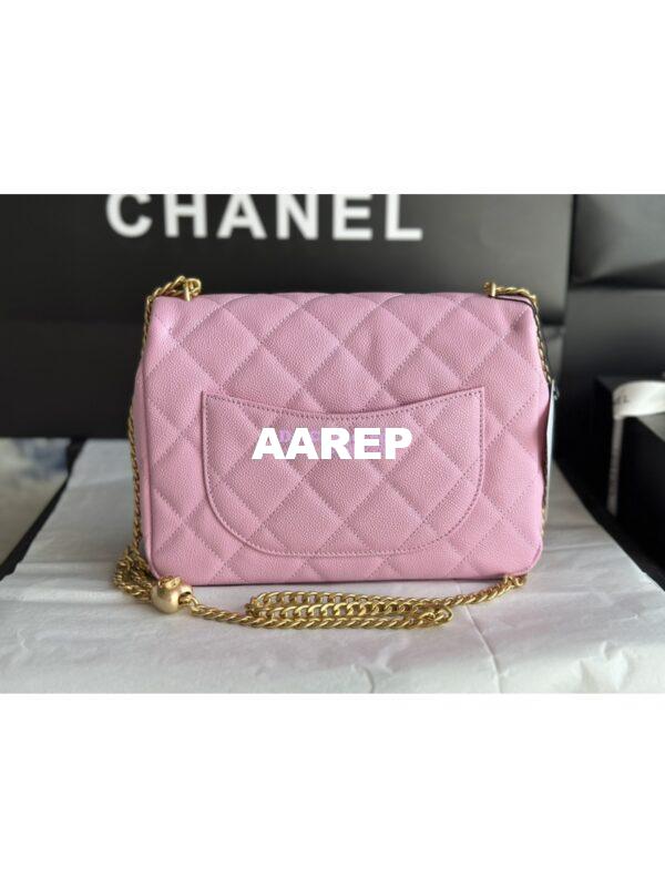Replica Chanel 23P Heart Crush Chain Flap Bag in Pink Caviar AS3828 AS3829 AS3921 27