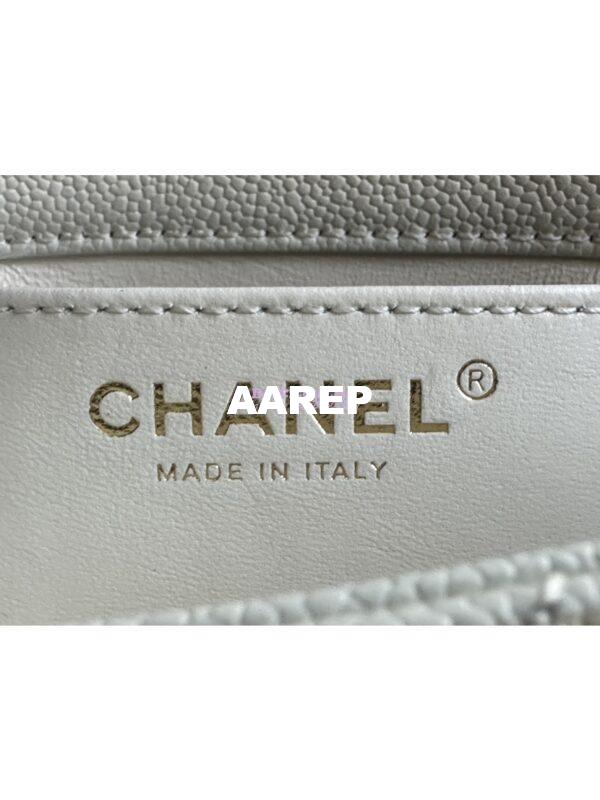 Replica Chanel 23P Heart Crush Chain Flap Bag in White Caviar AS3828 AS3829 AS3921 10