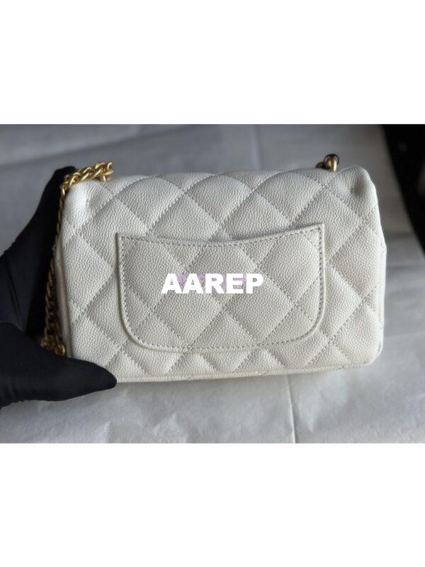 Replica Chanel 23P Heart Crush Chain Flap Bag in White Caviar AS3828 AS3829 AS3921 11