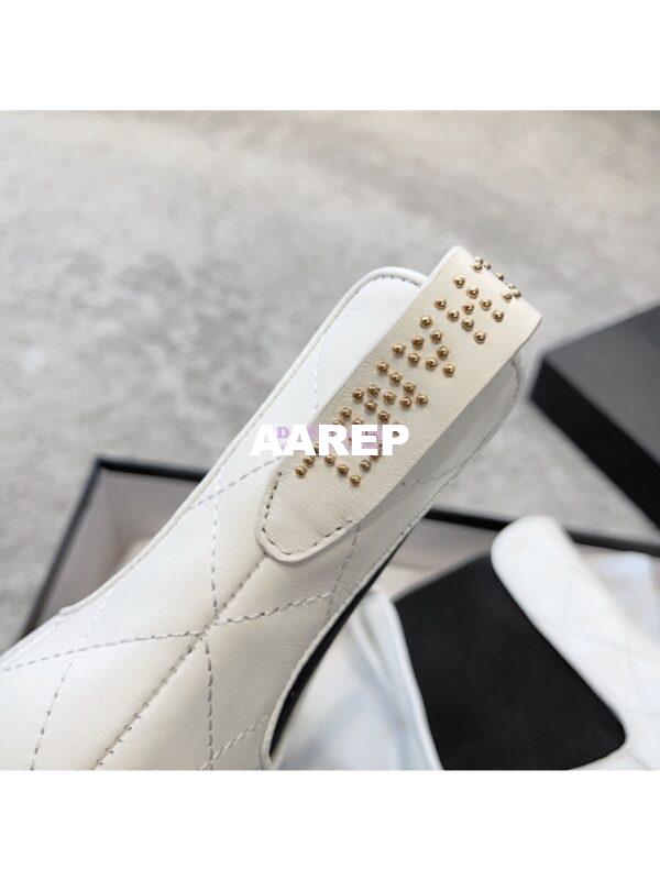 Replica Chanel Short Boots in Calfskin & Patent Calfskin G45087 White & Black 4