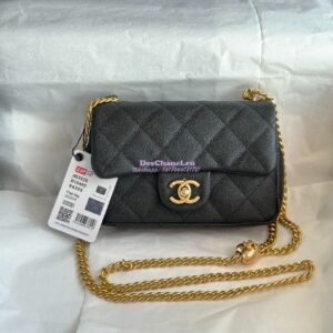 Replica Chanel 23P Heart Crush Chain Flap Bag in Black Caviar AS3828 AS3829 AS3921 2